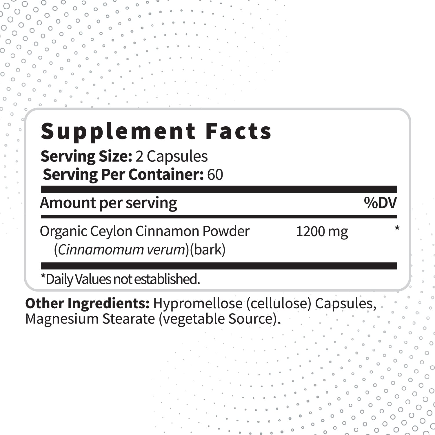 Type Zero Ceylon Cinnamon Capsules 1200mg | 120 Capsules - Natural Non-GMO Gluten Free Organic Cinnamon Bark Supplement (Pack of 2)