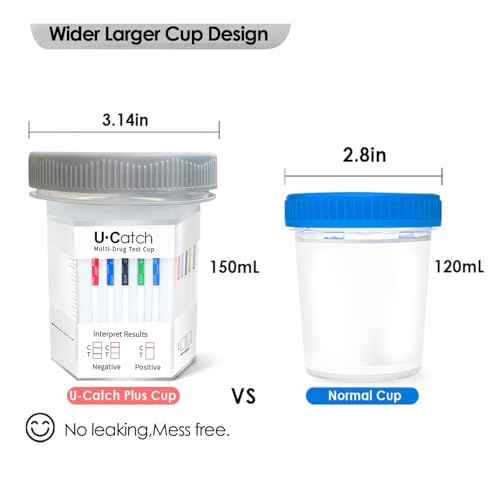 U Catch 5 Pack 12-Panel Drug Test Kit – Temperature Strip Urine Cup