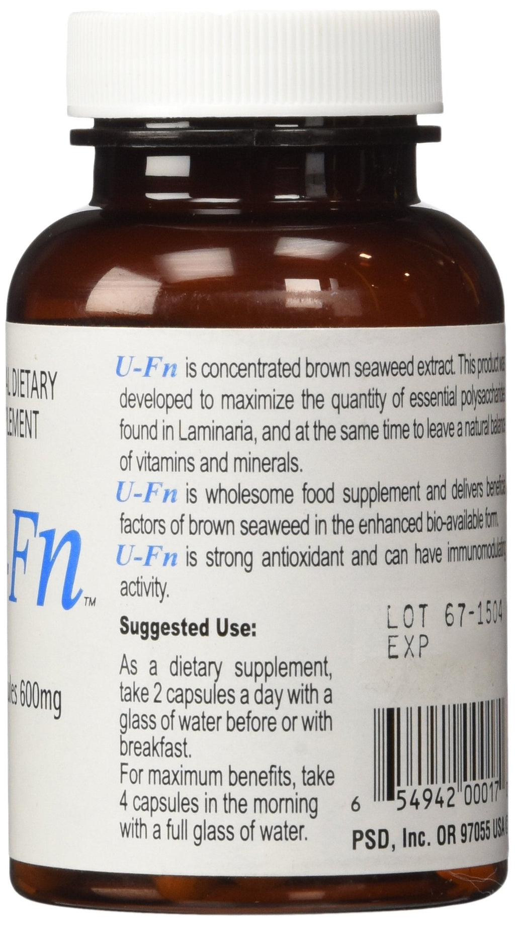 U-Fn U-Fucoidan Extract 60 Caps 600 mg | Laminaria Japonica Seaweed Supplement