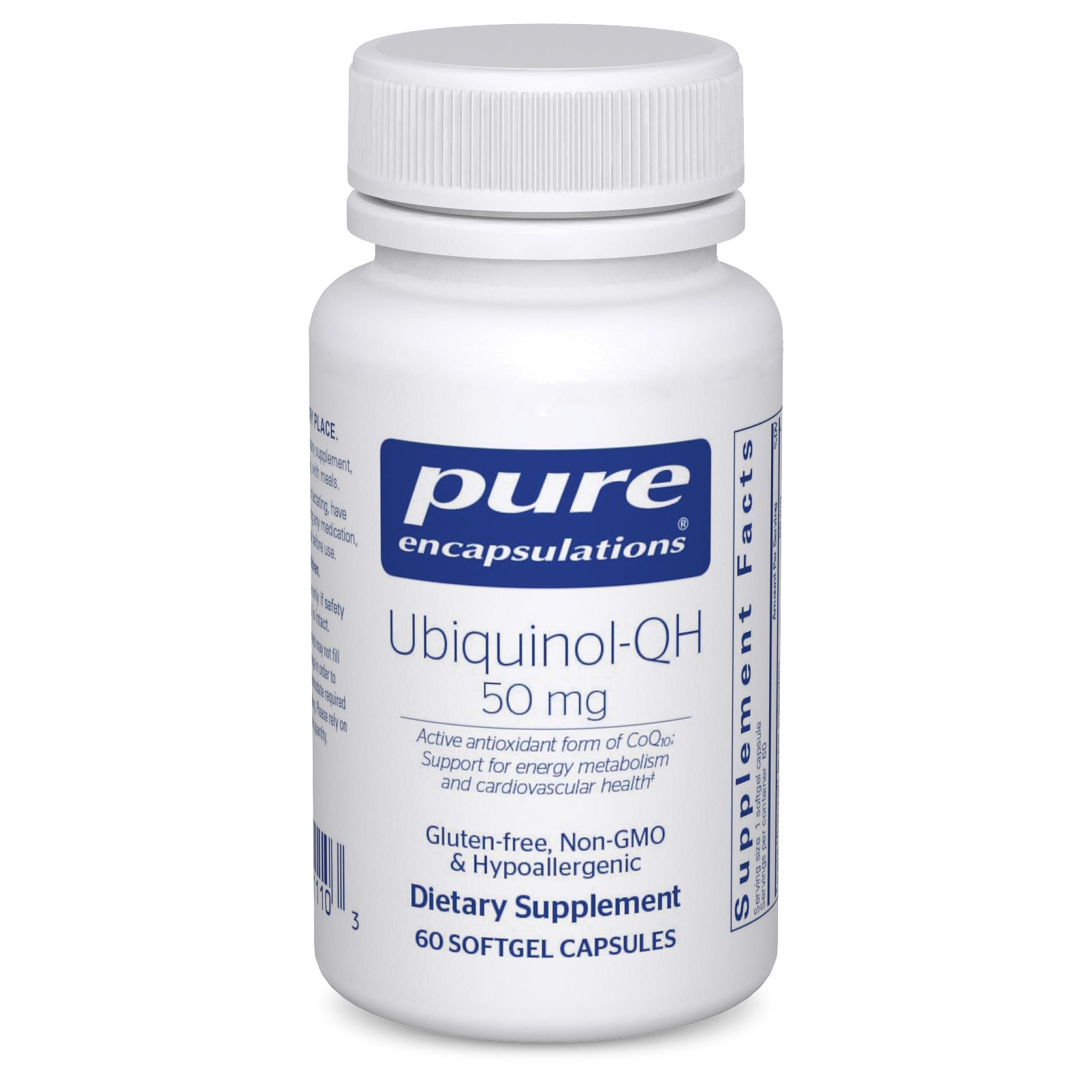 Pure Encapsulations Ubiquinol-QH 50 mg | CoQ10 for Immune & Heart Health | 60 Softgels