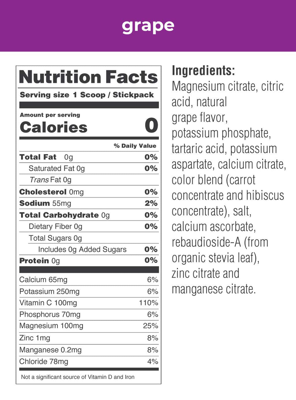 Ultima Replenisher Hydrating Electrolyte Powder – Grape, 20 Count