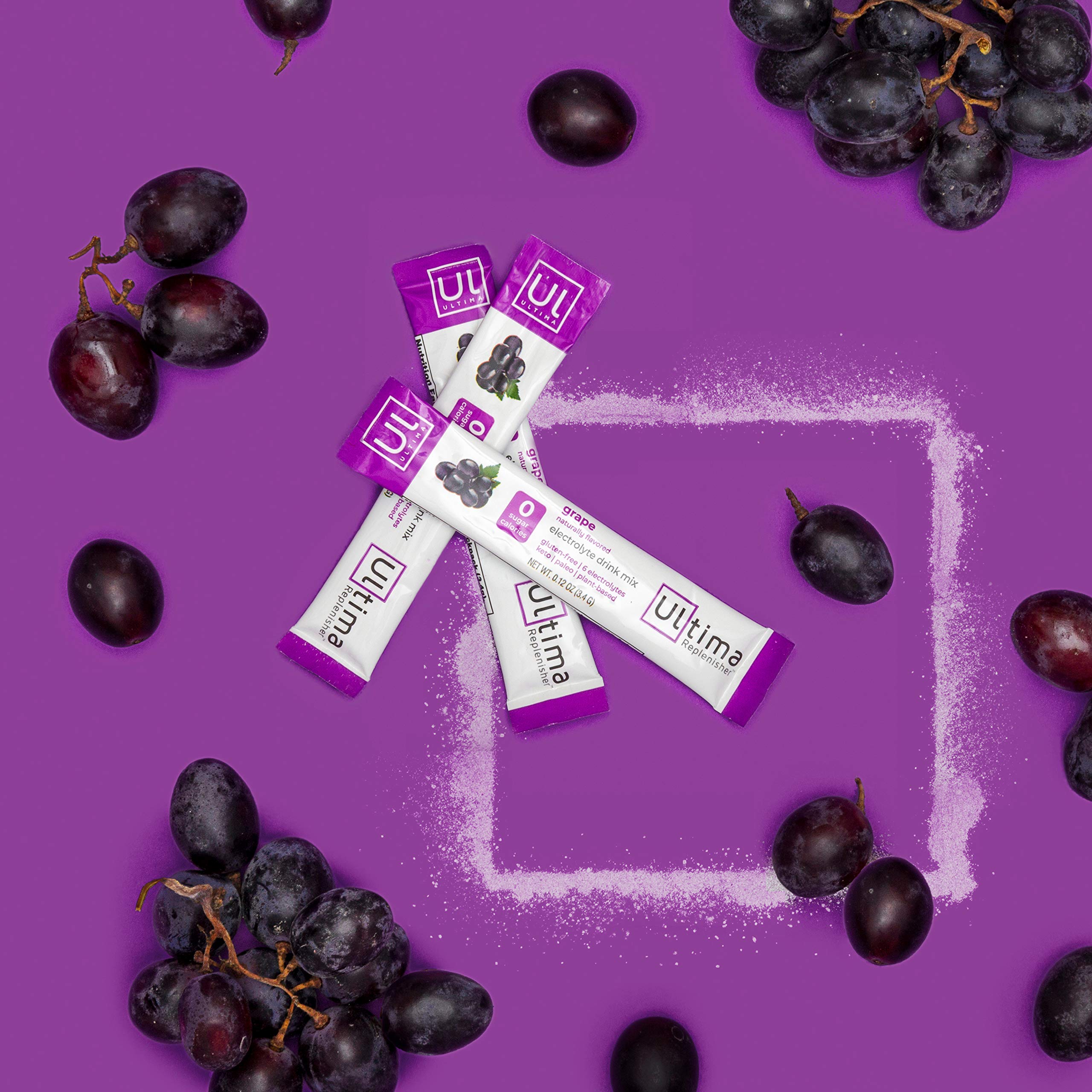 Ultima Replenisher Hydrating Electrolyte Powder – Grape, 20 Count