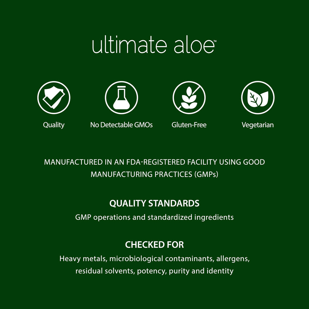 Ultimate Aloe Aloe Vera Juice – Gut Health, Digestive Comfort, Immune Support (Strawberry Kiwi, 16 Servings)