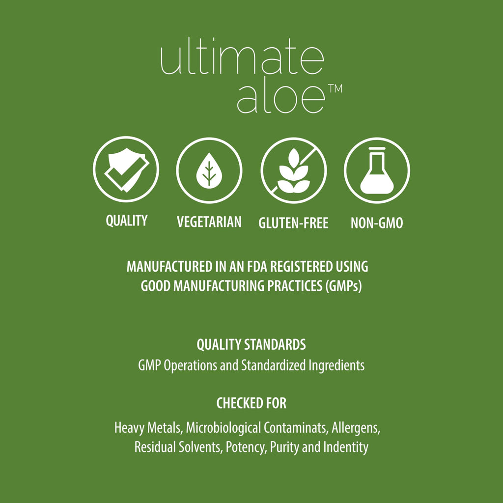 Ultimate Aloe Aloe Vera Juice – Gut Health, Digestive Comfort, Immune Support (Strawberry Kiwi, 16 Servings)