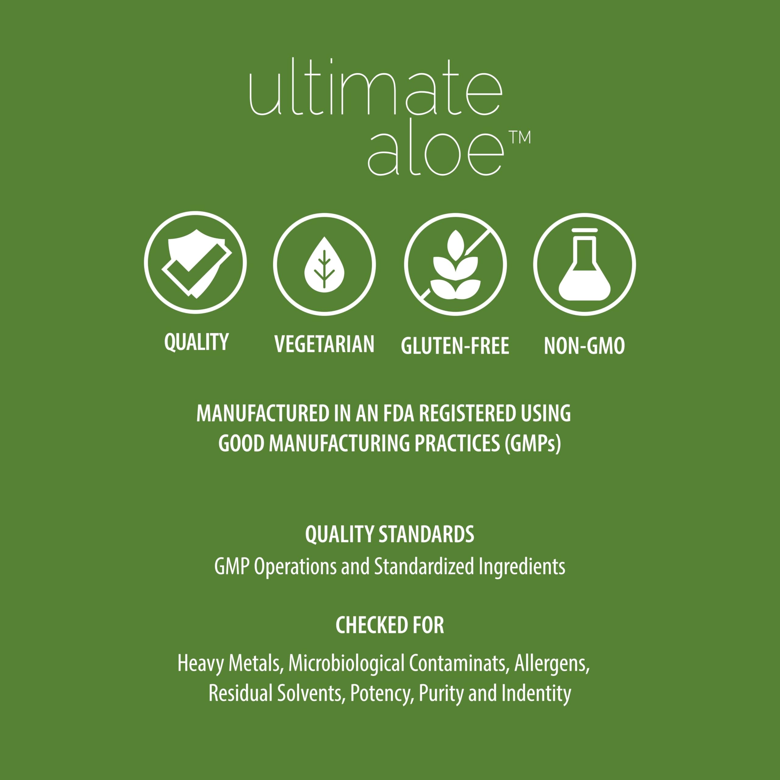 Ultimate Aloe Aloe Vera Juice – Gut Health, Digestive Comfort, Immune Support (Strawberry Kiwi, 16 Servings)