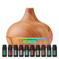 Ultimate Aromatherapy Diffuser & Essential Oil Set – Ultrasonic, 10 Oils, 4 Timer & 7 Ambient Lights, Lavender