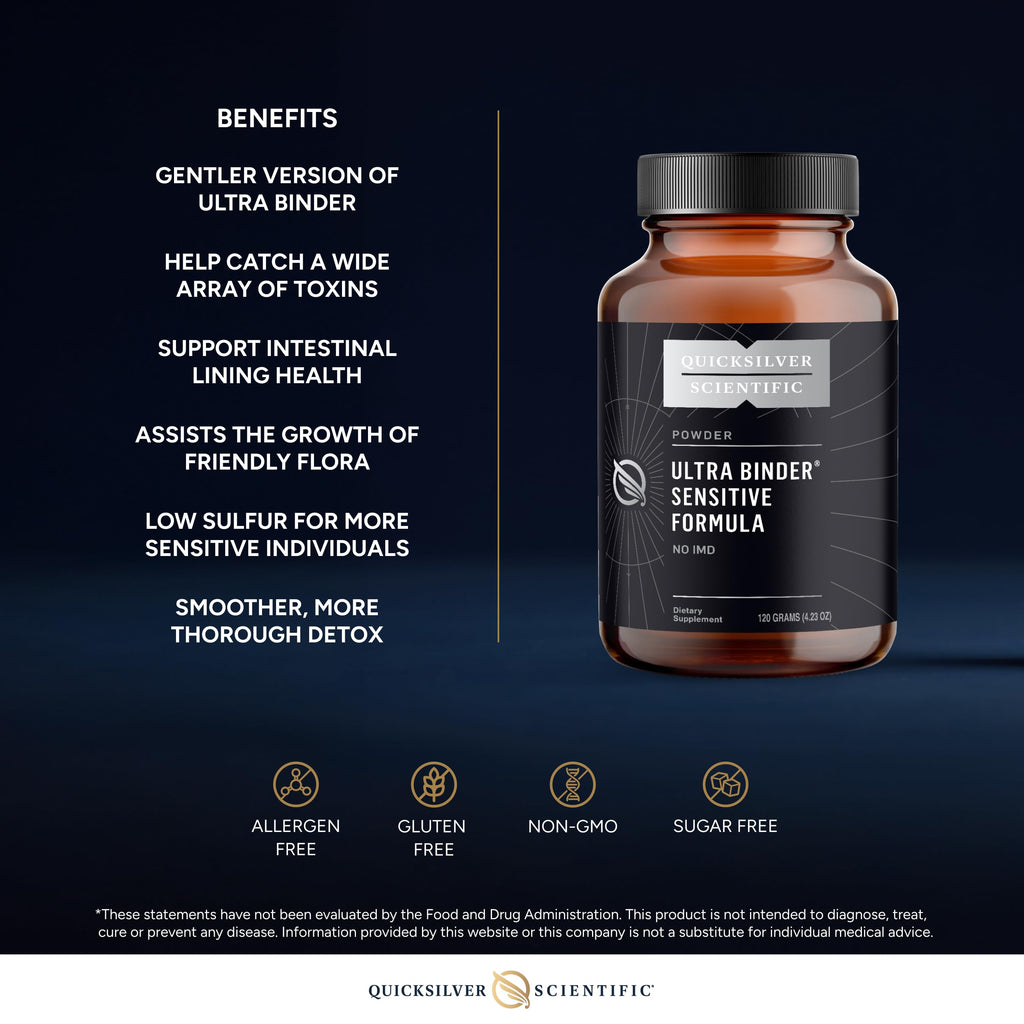 Quicksilver Scientific Ultra Binder Sensitive Formula – Gut Health Support (120g)