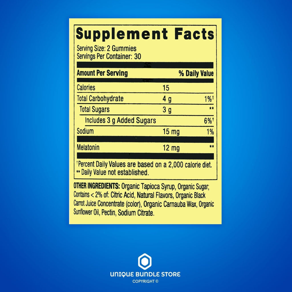 Ultra Strength Melatonin 12mg Gummies – Strawberry, 60 Gummies (Pack of 2)