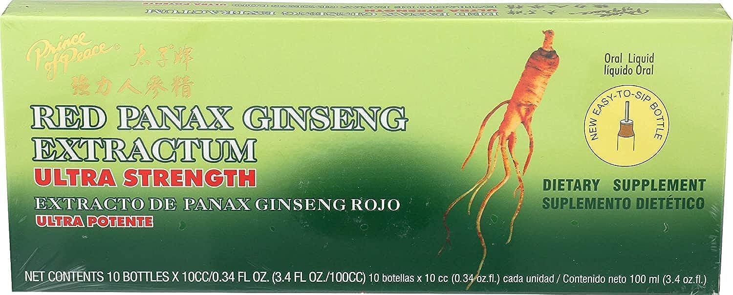 Ultra Strength Red Panax Ginseng Extract – Prince of Peace, 30 Bottles x 10cc, Pack of 3