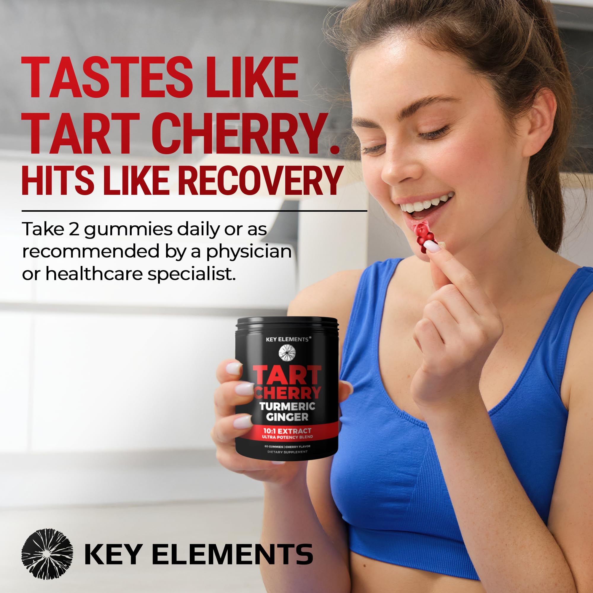 Ultra Strength Tart Cherry Gummies with Turmeric & Ginger | Uric Acid Support
