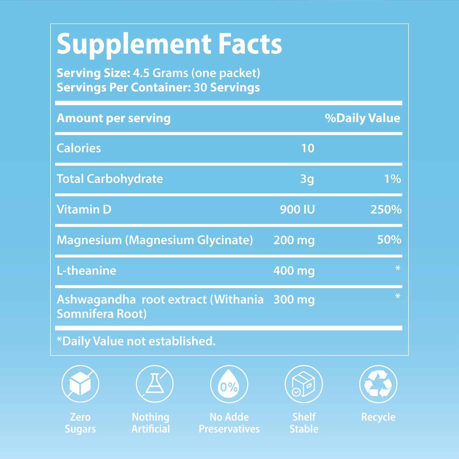 UltraCalm Magnesium Drink for Sleep & Stress Relief – Raspberry Lemonade (30 Servings)