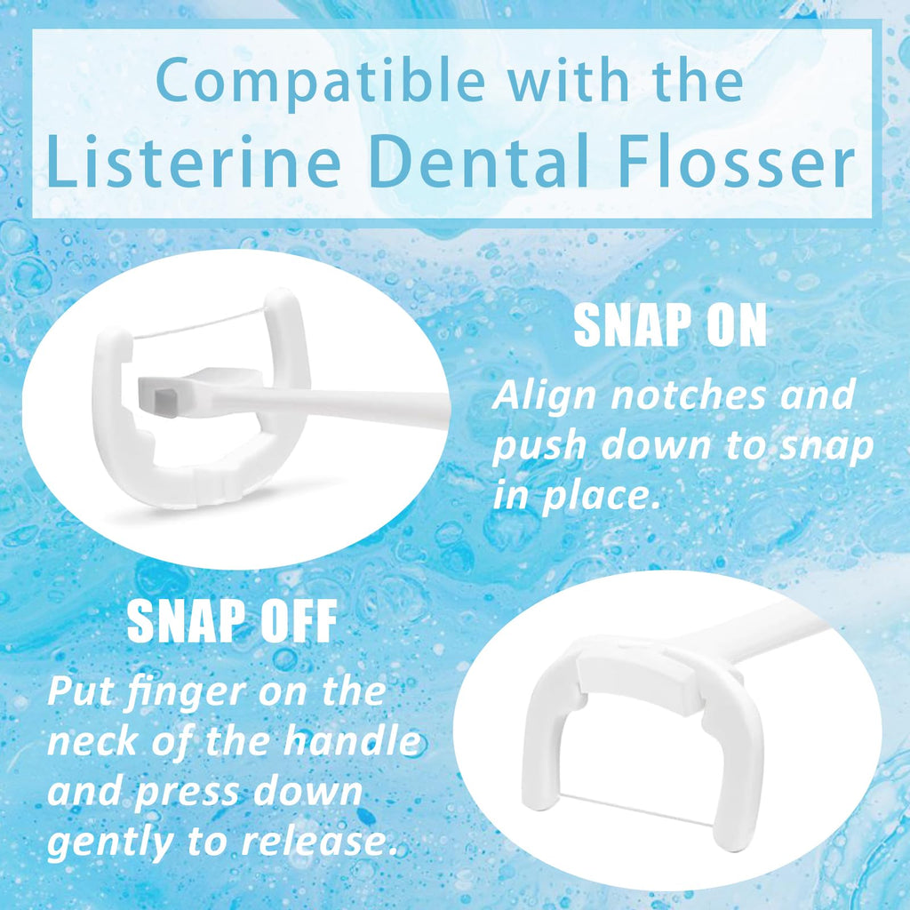 Ultraclean Access Flosser Refill Heads – 110PCS Snap-On Dental Refills
