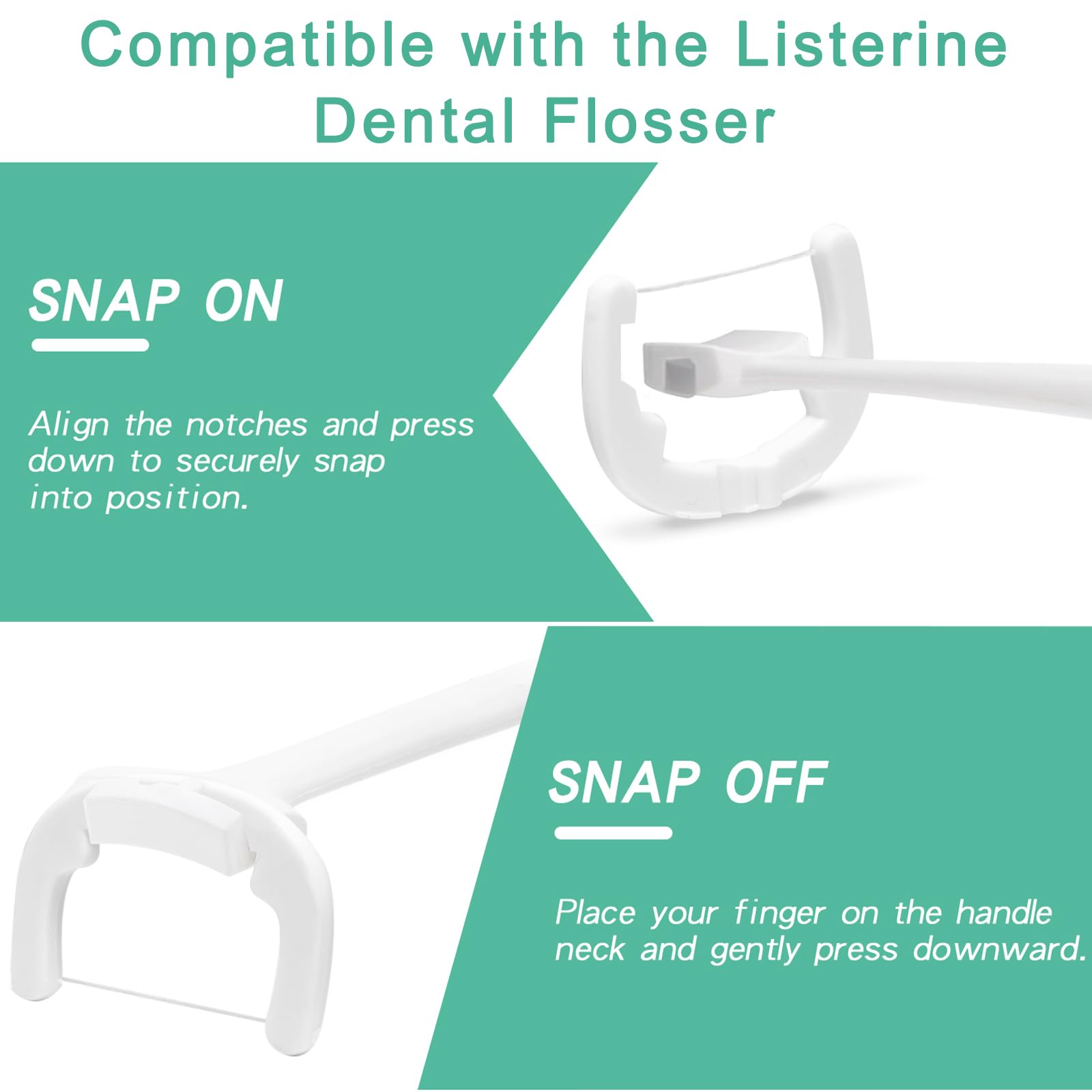 Ultraclean Flosser Refills: 130ct Heads - PFAS Free, Durable Plaque Removal