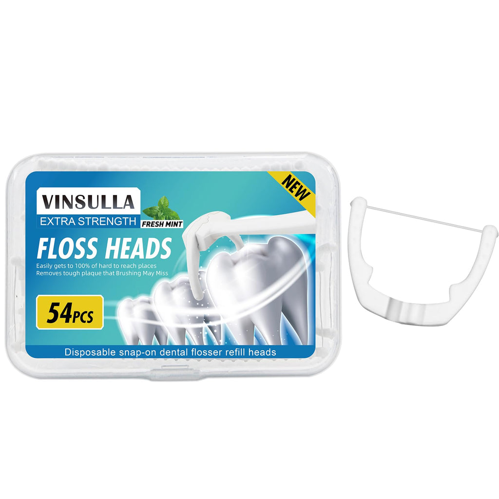 Ultraclean Access Flosser Refill Heads – Mint, 54 Count (Listerine Compatible)