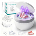 Upgraded Ultrasonic Retainer Cleaner - 45kHz, 200ml, White | For Dentures, Braces & Jewelry