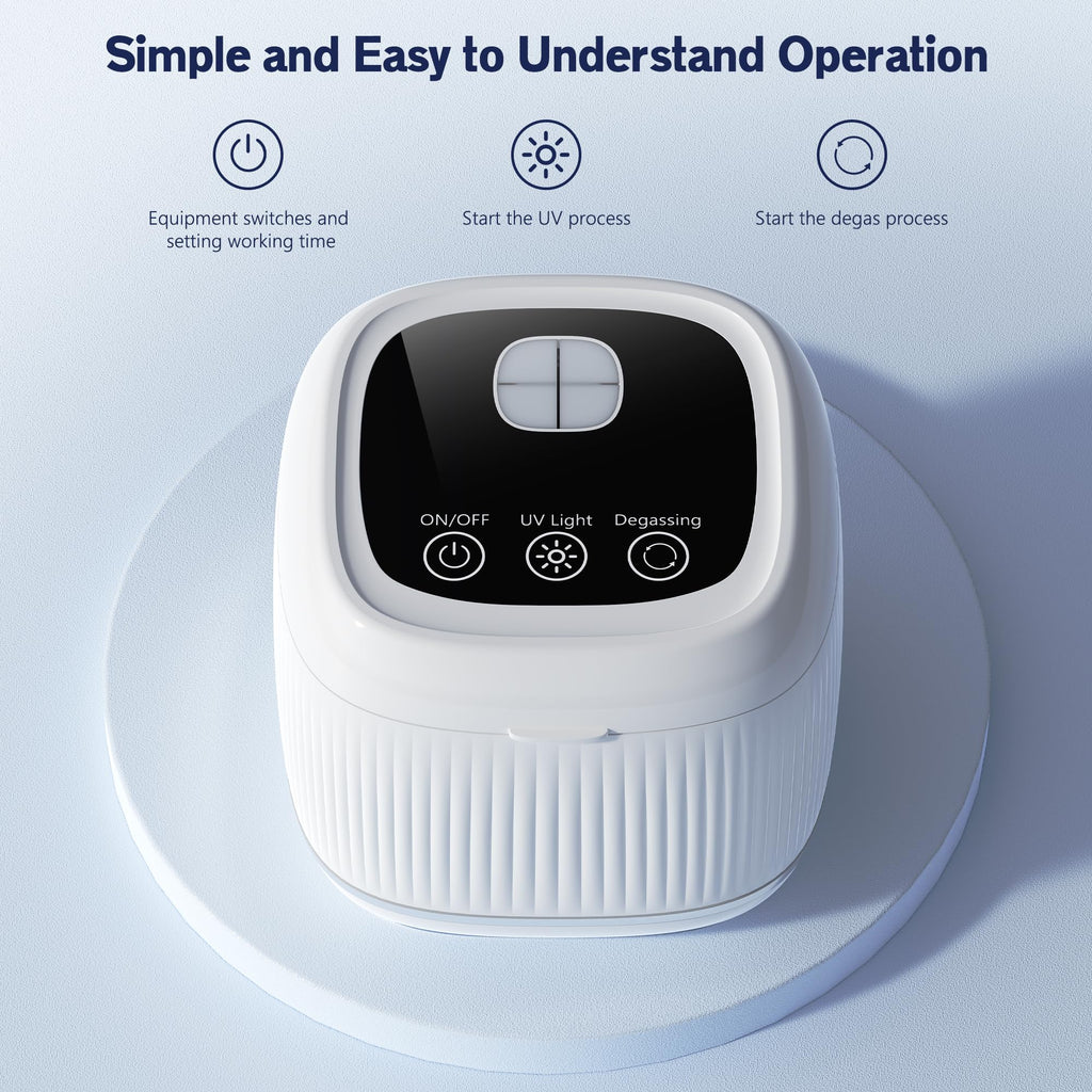 2025 Upgraded 3-in-1 Ultrasonic Retainer Cleaner – Degassing + UV, 5x Cleaning