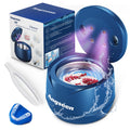 Ultrasonic Retainer Cleaner 45kHz – 200ML for Dentures, Aligners, Braces & Mouth Guards (Blue)