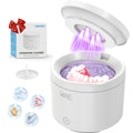 Ultrasonic Retainer Cleaner Machine – 48kHz Cleaner for Dentures, Night Guards, Jewelry, Aligner, Toothbrush Head | 200ML Portable UV Cleaning Pod (White)