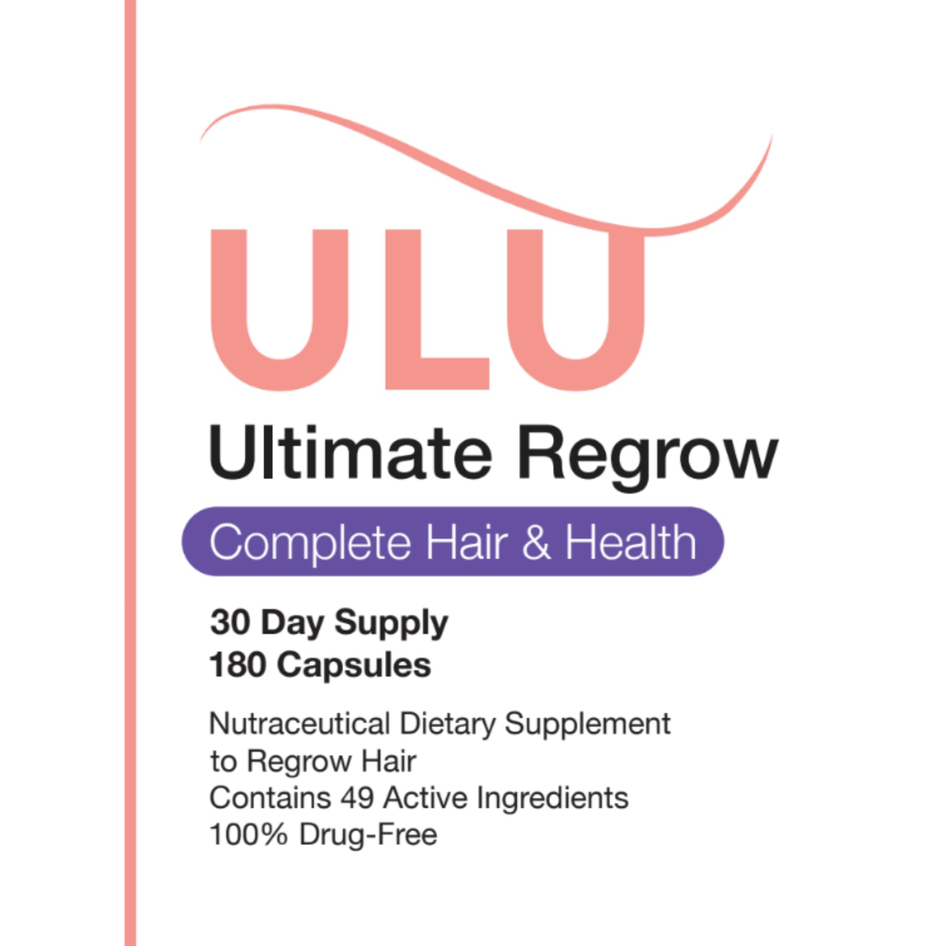 ULULIFE Ultimate Regrow Multivitamin – Hair Growth, Skin & Nails Health | 540 Capsules (90-Day Supply)