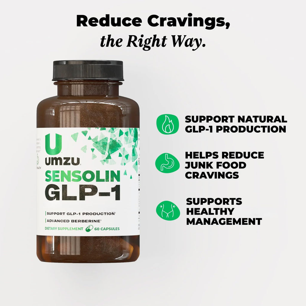 UMZU Sensolin GLP-1 Support Supplement – 30 Day Supply with Dihydroberberine, Cinnamon, Chromium & Biotin