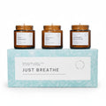 Unboxme Gifts 3-Pack Aromatherapy Scented Candles – Hand-Poured Soy Wax in Reusable Glass Jars | Just Breathe Set