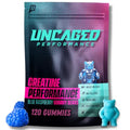 Uncaged Performance Creatine Monohydrate Gummies 5G – Blue Raspberry, 30 Servings | Max Strength, Fast Absorption