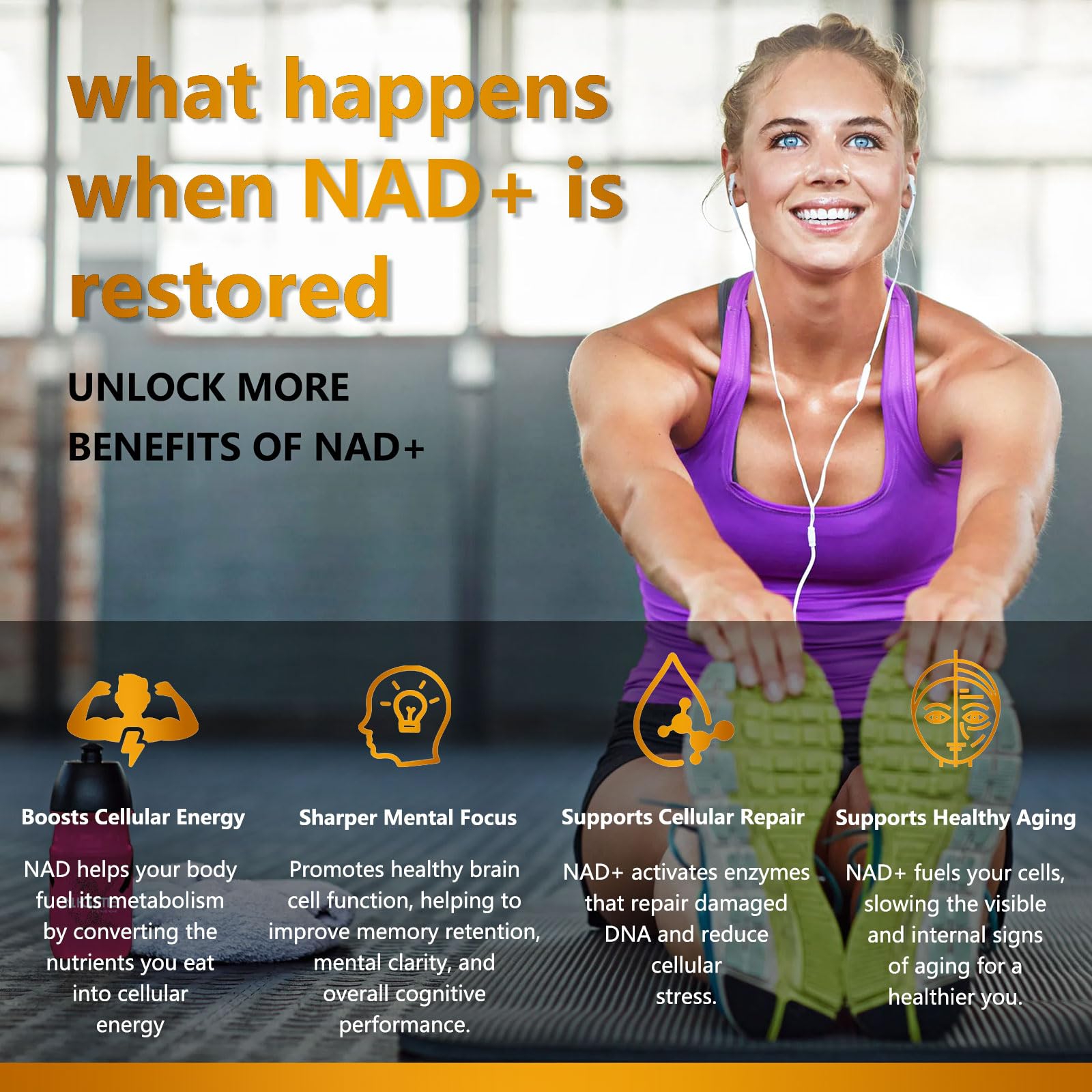 UNcena NAD Supplement 1500mg – Liposomal NR with Resveratrol | Support Cellular Health & Healthy Aging (Pack of 2)