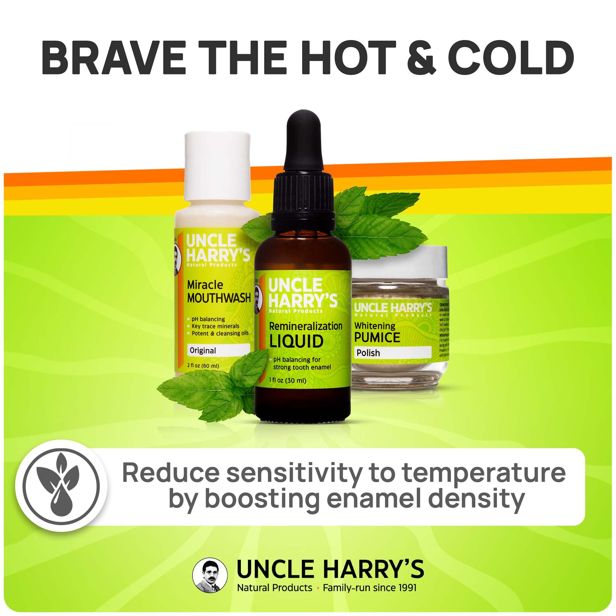 Uncle Harry's Natural Remineralization Kit with Tooth Whitening – 3-Product Set