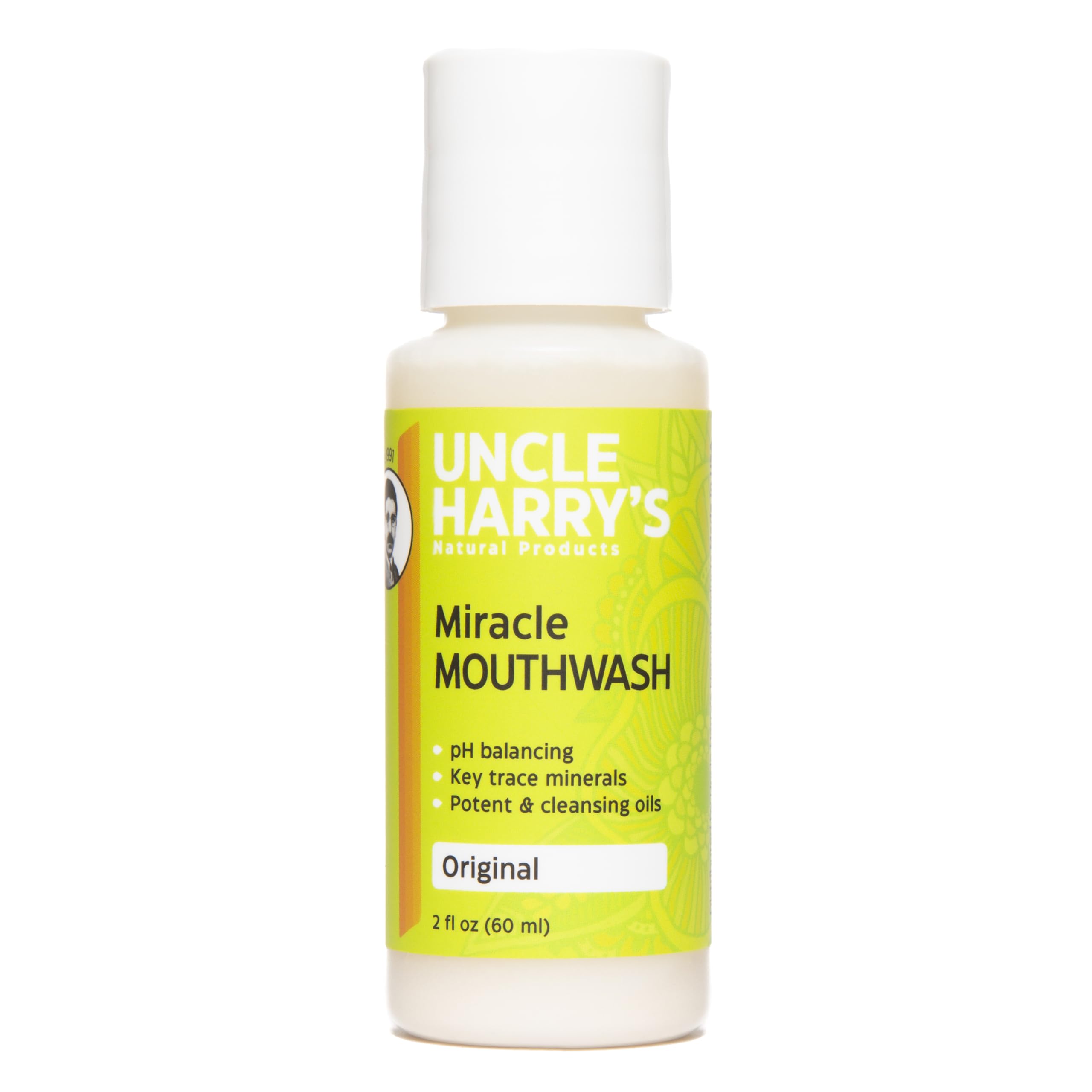 Uncle Harry's Natural Alkalizing Miracle Mouthwash | Bad Breath Relief for Adults & Kids | pH Balanced 2 oz