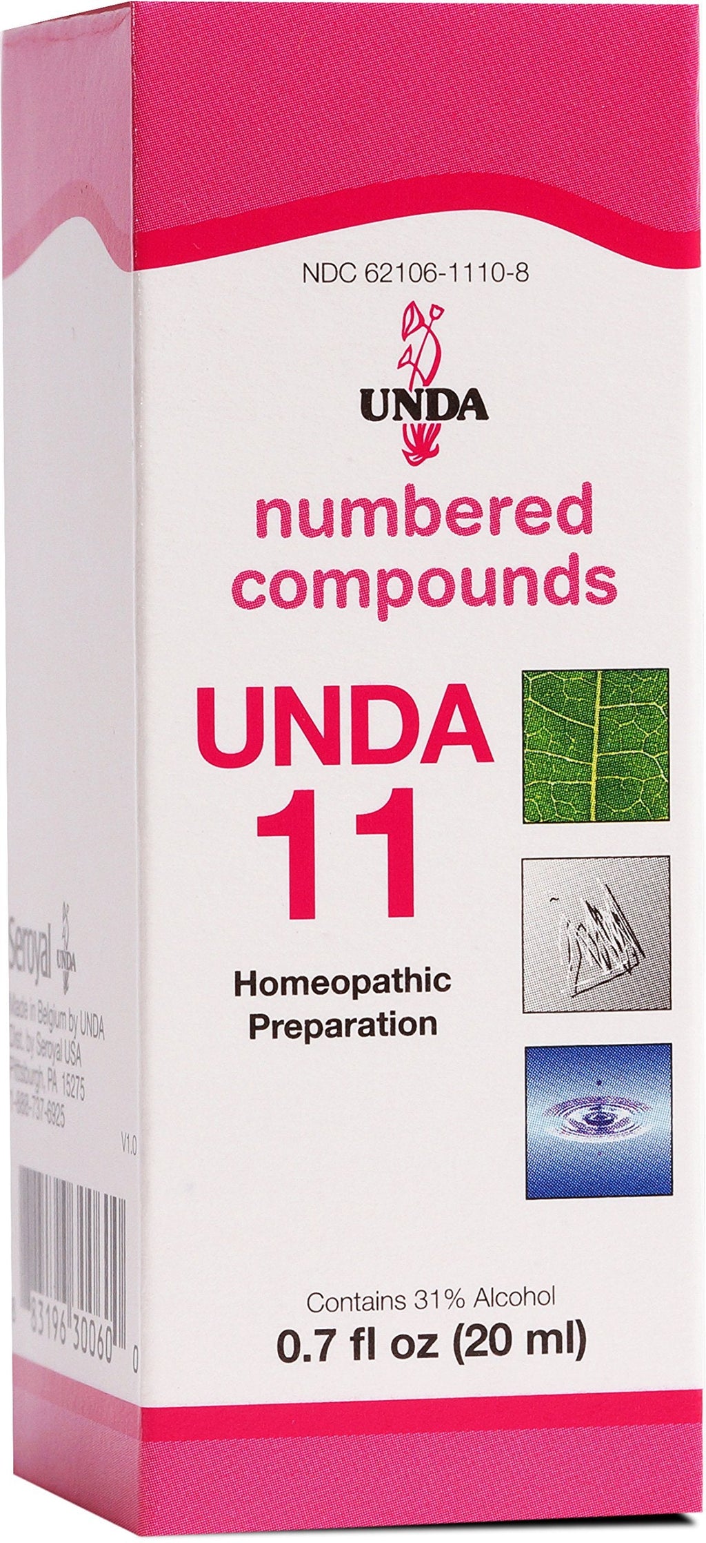 UNDA 11 Numbered Compounds | Homeopathic Preparation | 0.7 fl. oz.