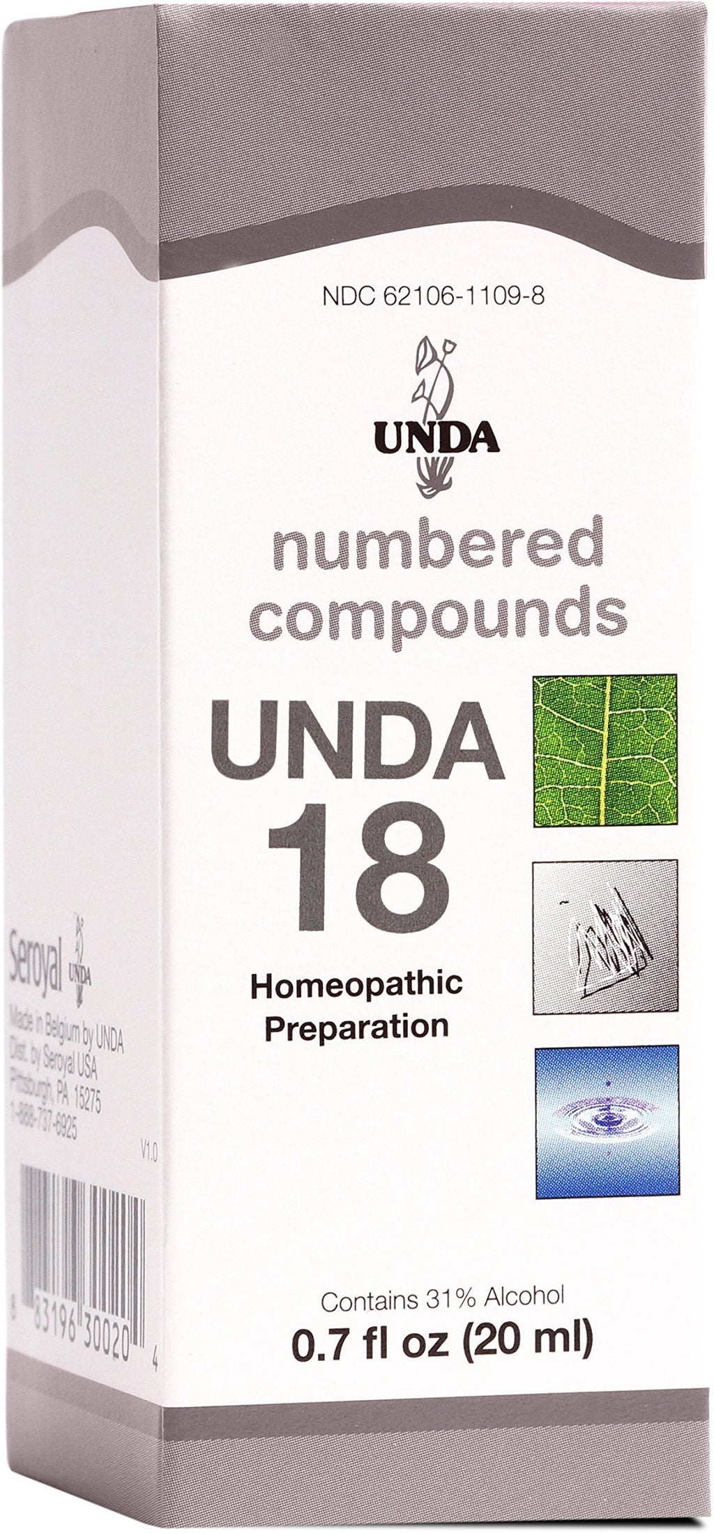 UNDA 18 Numbered Compounds | Homeopathic Preparation | 0.7 fl. oz.