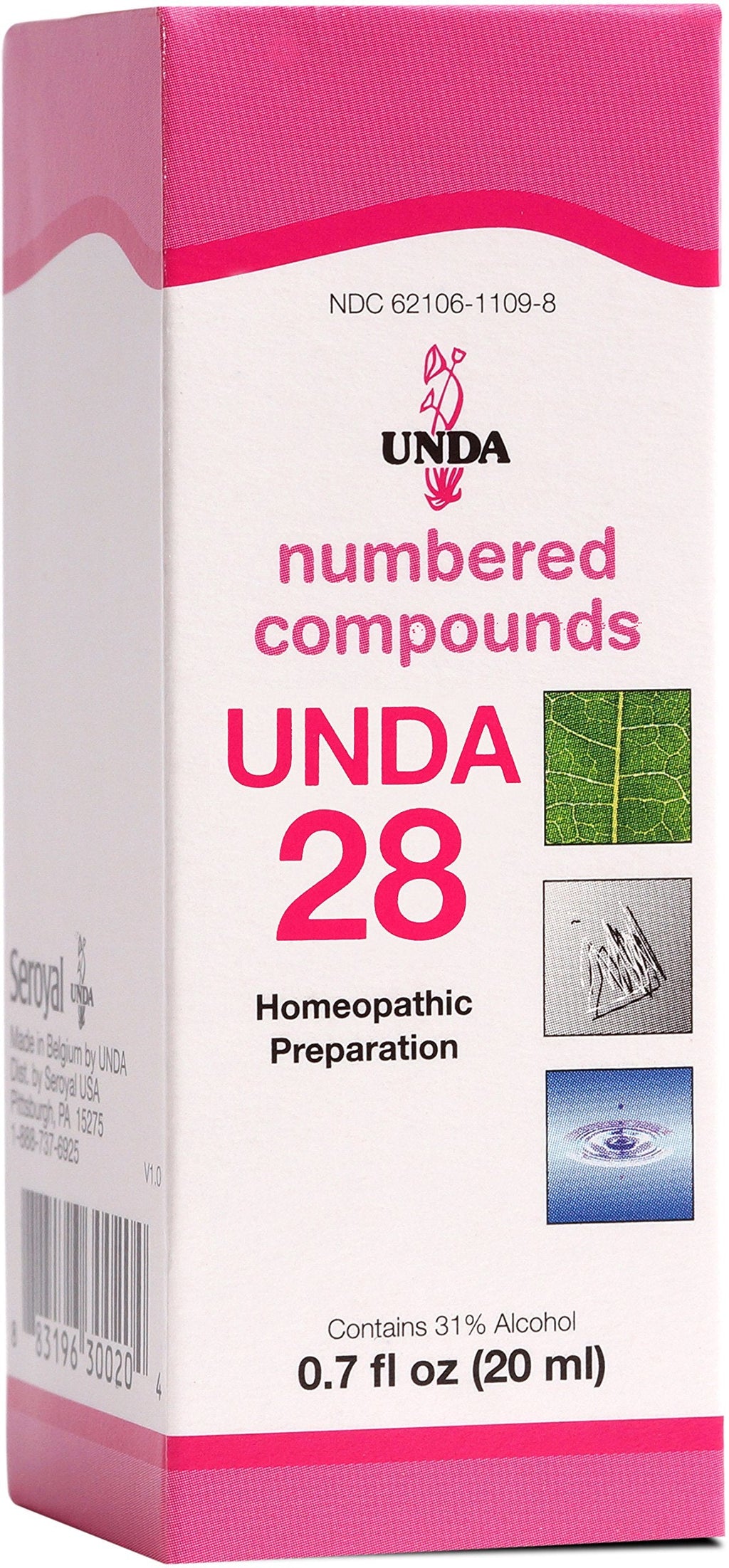 UNDA 28 Numbered Compounds | Homeopathic Preparation | 0.7 fl. oz.