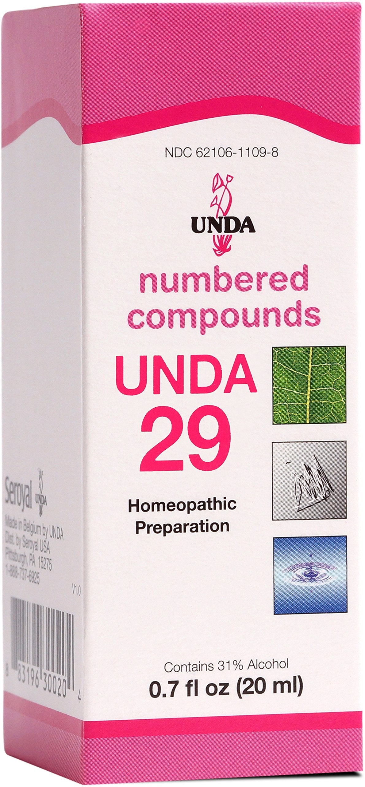 UNDA 29 Numbered Compounds | Homeopathic Preparation | 0.7 fl. oz.