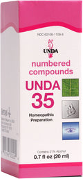 UNDA 35 Numbered Compounds | Homeopathic Preparation | 0.7 fl. oz