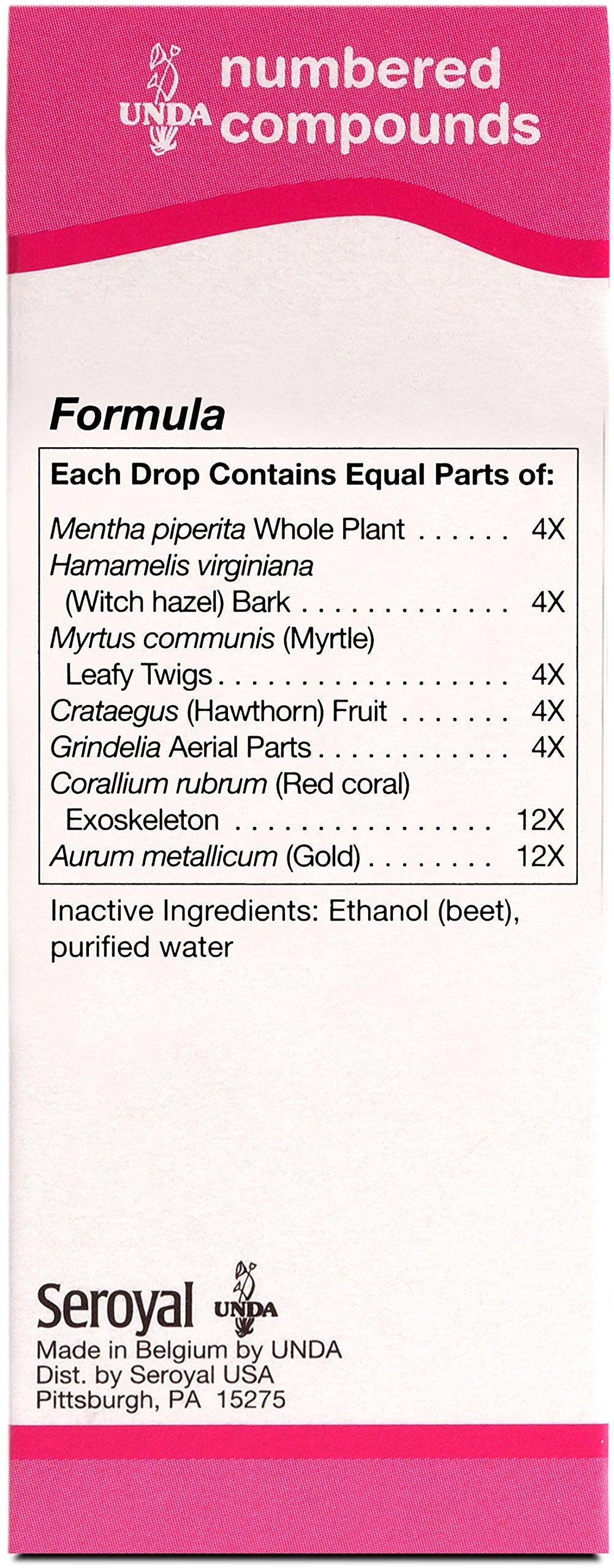 UNDA 35 Numbered Compounds | Homeopathic Preparation | 0.7 fl. oz