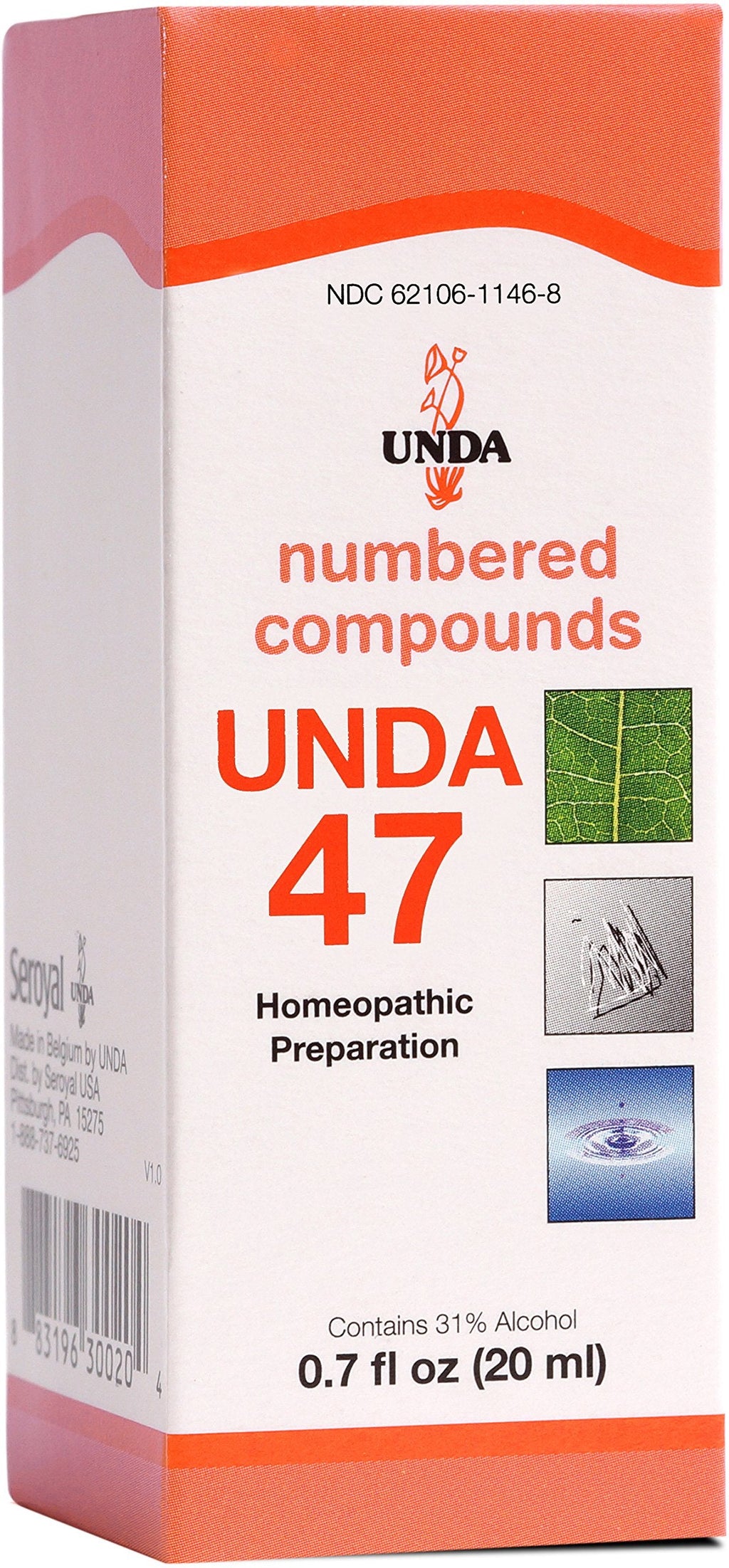 UNDA 47 Numbered Compounds | Homeopathic Preparation | 0.7 fl. oz.
