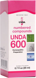 UNDA 600 Numbered Compounds | Homeopathic Preparation | 0.7 fl. oz.