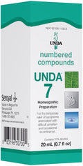 UNDA 7 Numbered Compounds | Homeopathic Preparation | 0.7 fl oz