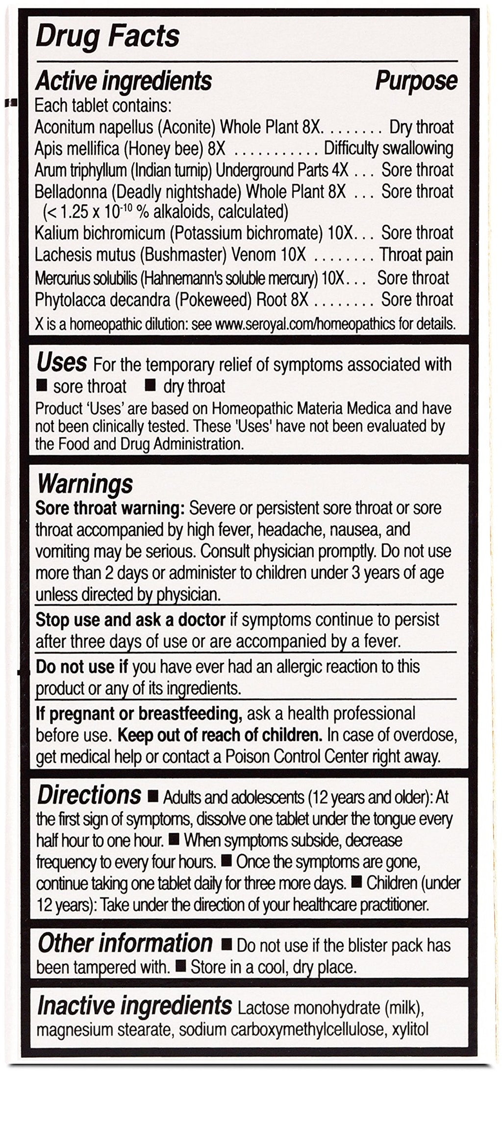 UNDA Angiplex | Homeopathic Remedy for Temporary Relief of Sore Throat | 30 Tablets