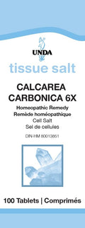 UNDA Calcarea Carbonica 6X - Homeopathic Bone & Joint Support | 100 Tablets