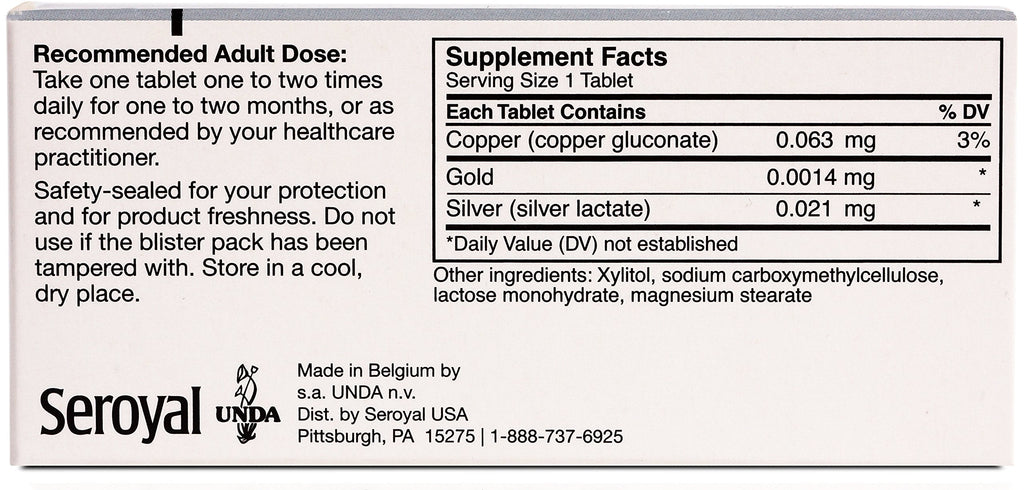 UNDA Gammadyn Cu-Au-Ag Oligo-Element Supplement | 30 Tablets