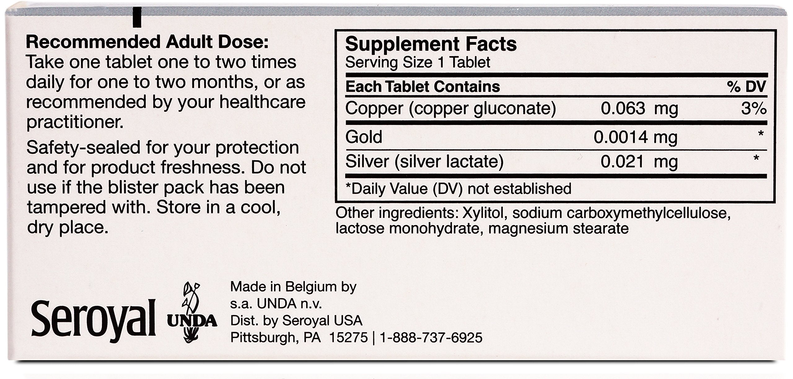 UNDA Gammadyn Cu-Au-Ag Oligo-Element Supplement | 30 Tablets