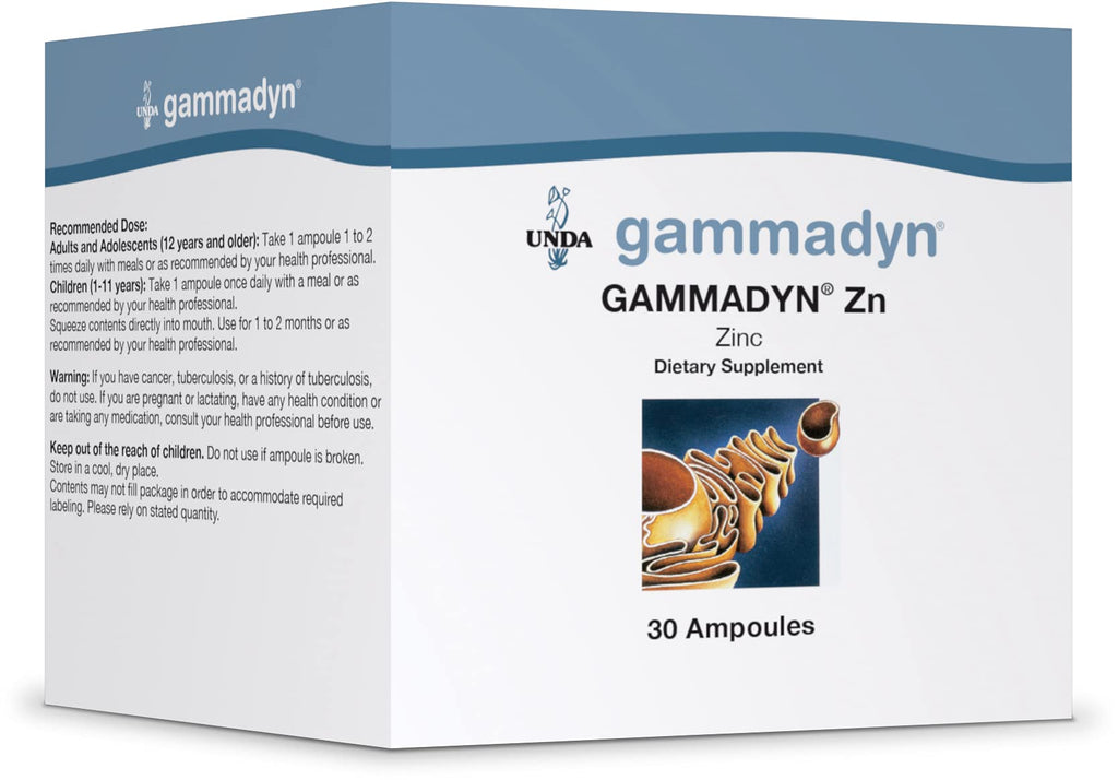 UNDA GAMMADYN Zn | Zinc Oligo-Element Supplement | 30 Ampoules
