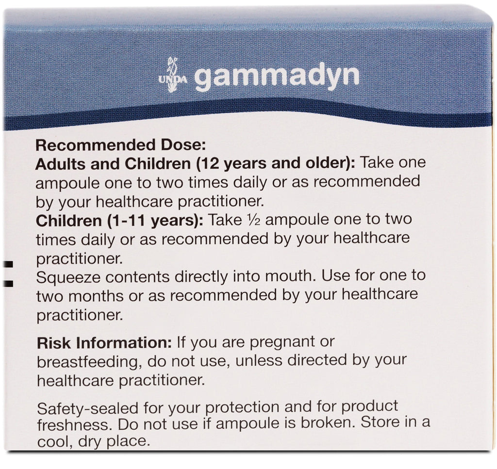 UNDA Gammadyn Zn-Cu Oligo-Element Supplement – 30 Ampoules | Zinc & Copper