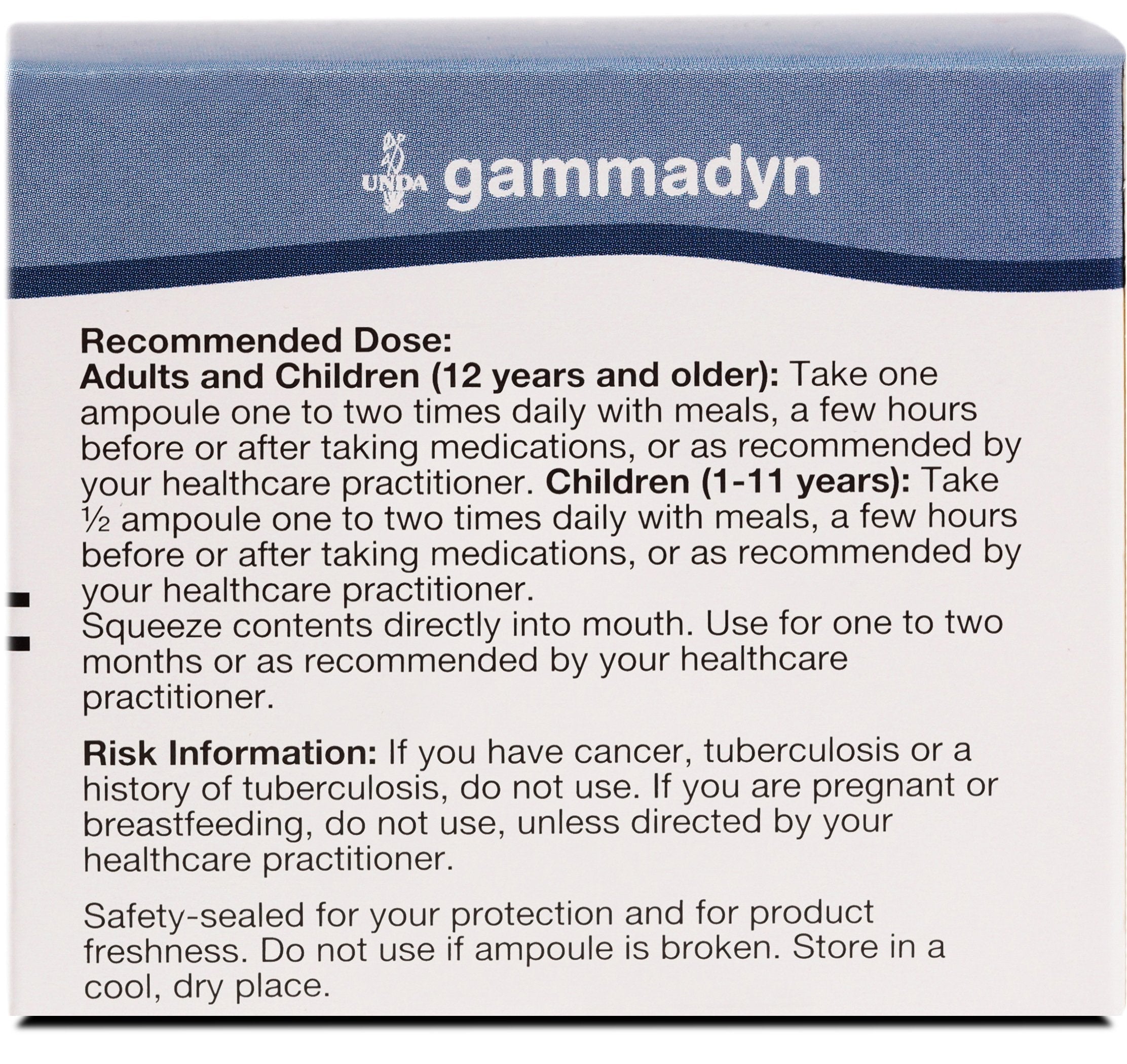 UNDA GAMMADYN Zn | Zinc Oligo-Element Supplement | 30 Ampoules