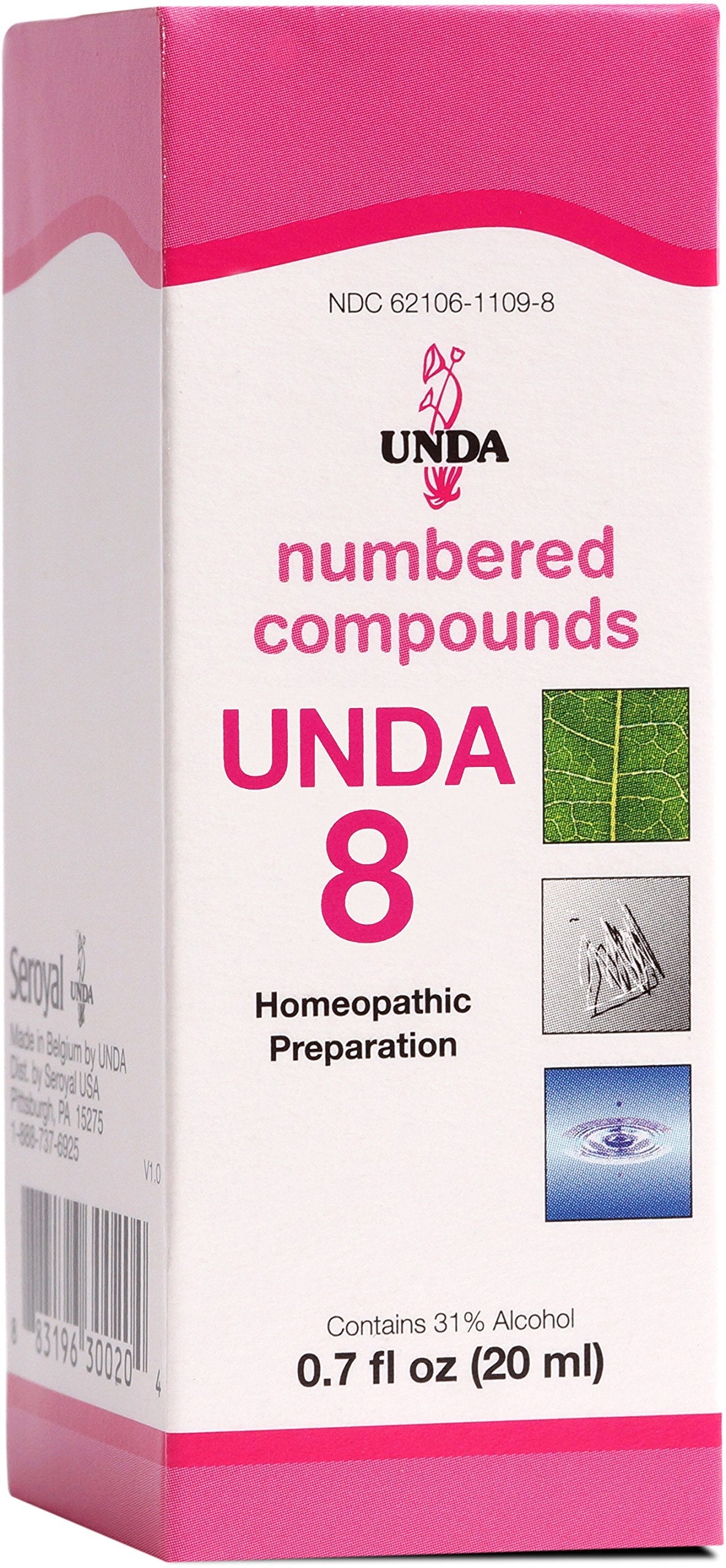UNDA 8 Numbered Compounds – Homeopathic Preparation | 0.7 fl oz