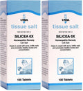 UNDA Silicea 6X Salt | Homeopathic Remedy for Mild Acne & Brittle Nails | 100 Tablets (Pack of 2)