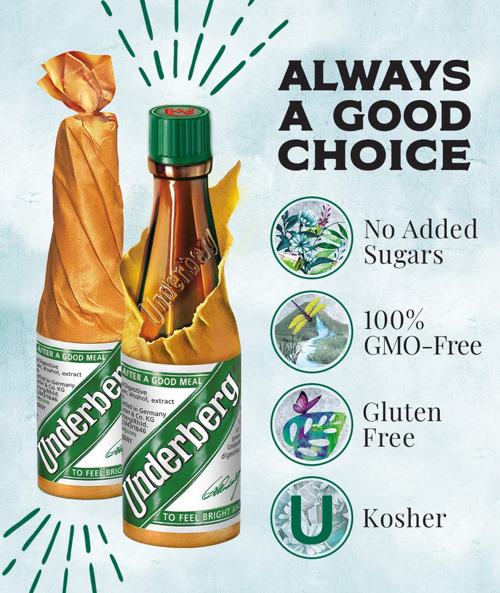 Underberg Case Pack: 3 Single-Serve Herbal Digestive Bitters Bottles