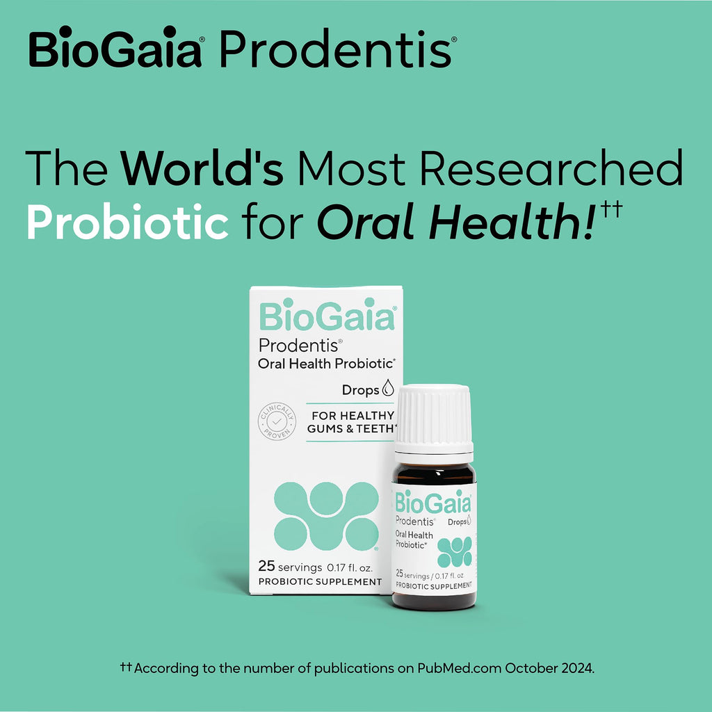 BioGaia Prodentis Dental Probiotic Drops – Healthy Gums & Teeth (Unflavored) 25-Day Supply