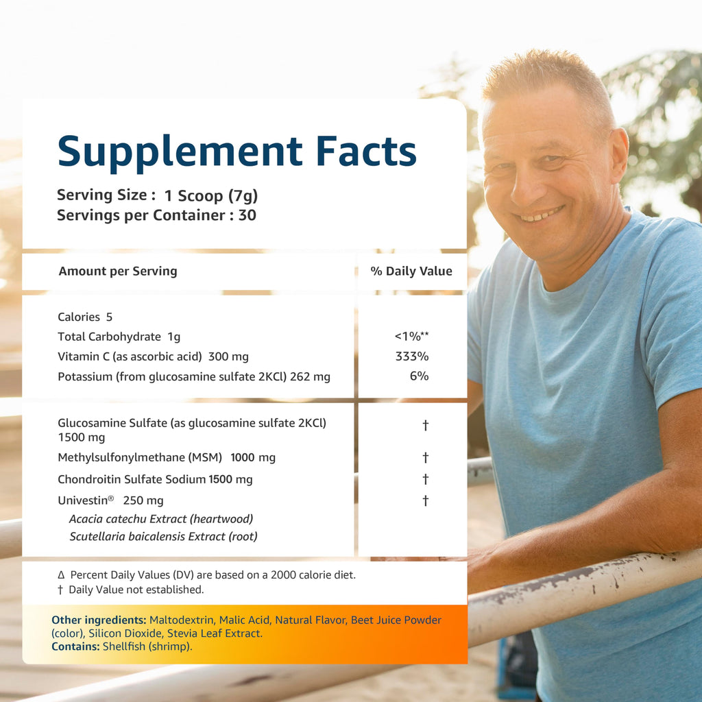 Univera RegeniCARE Canister - Glucosamine, Chondroitin, MSM, Univestin | 30-Day Mango Flavor